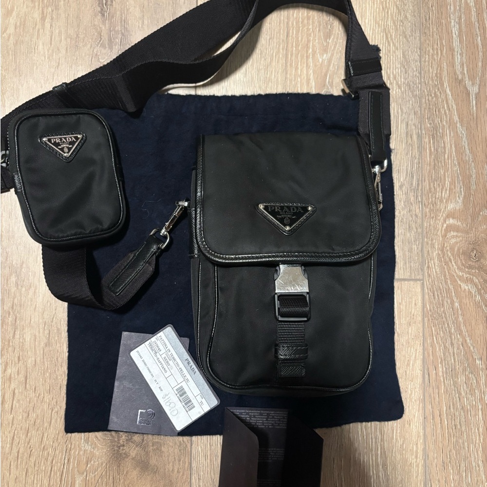 Prada Black Men's Messenger Bag